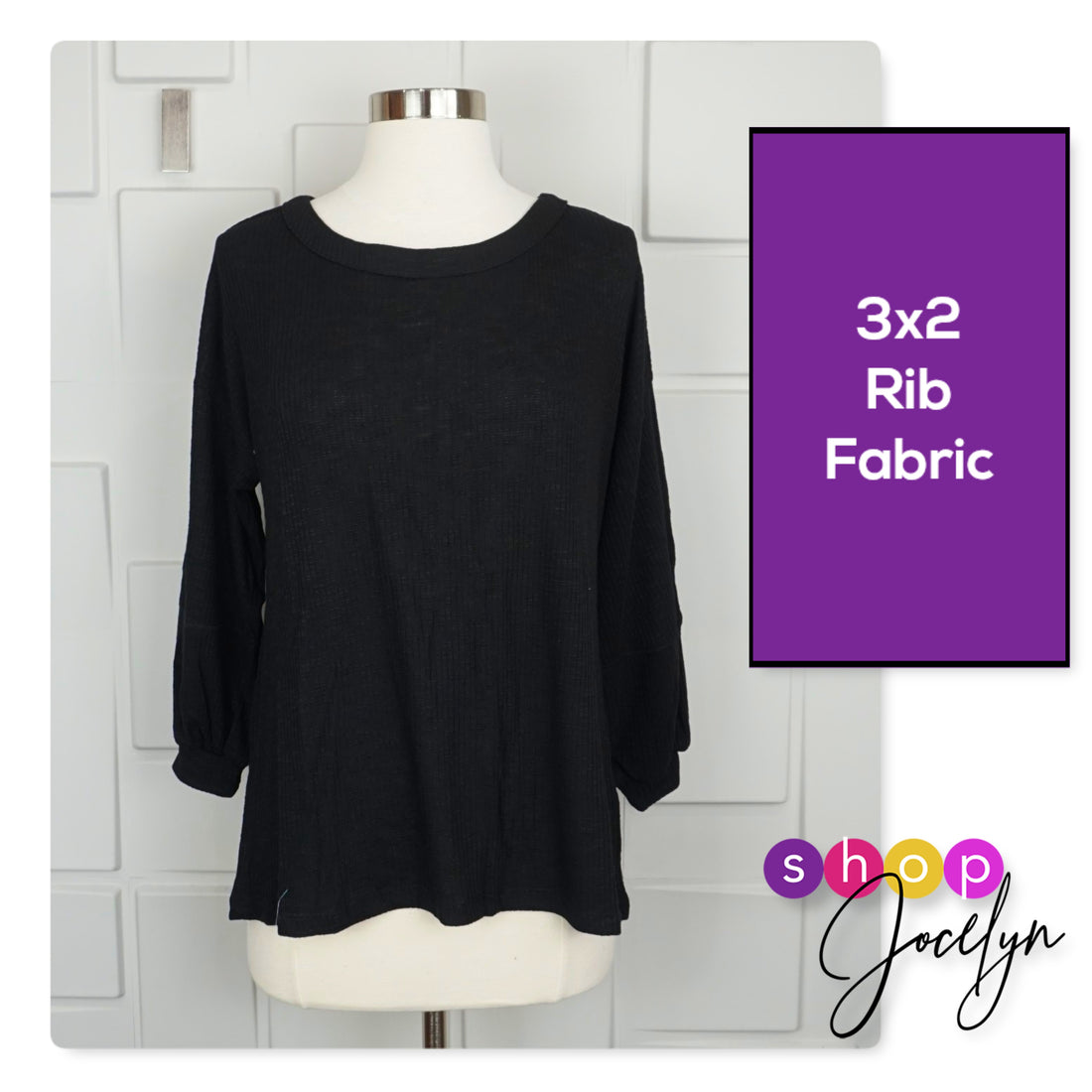 Carla 3/4 Seamed Top