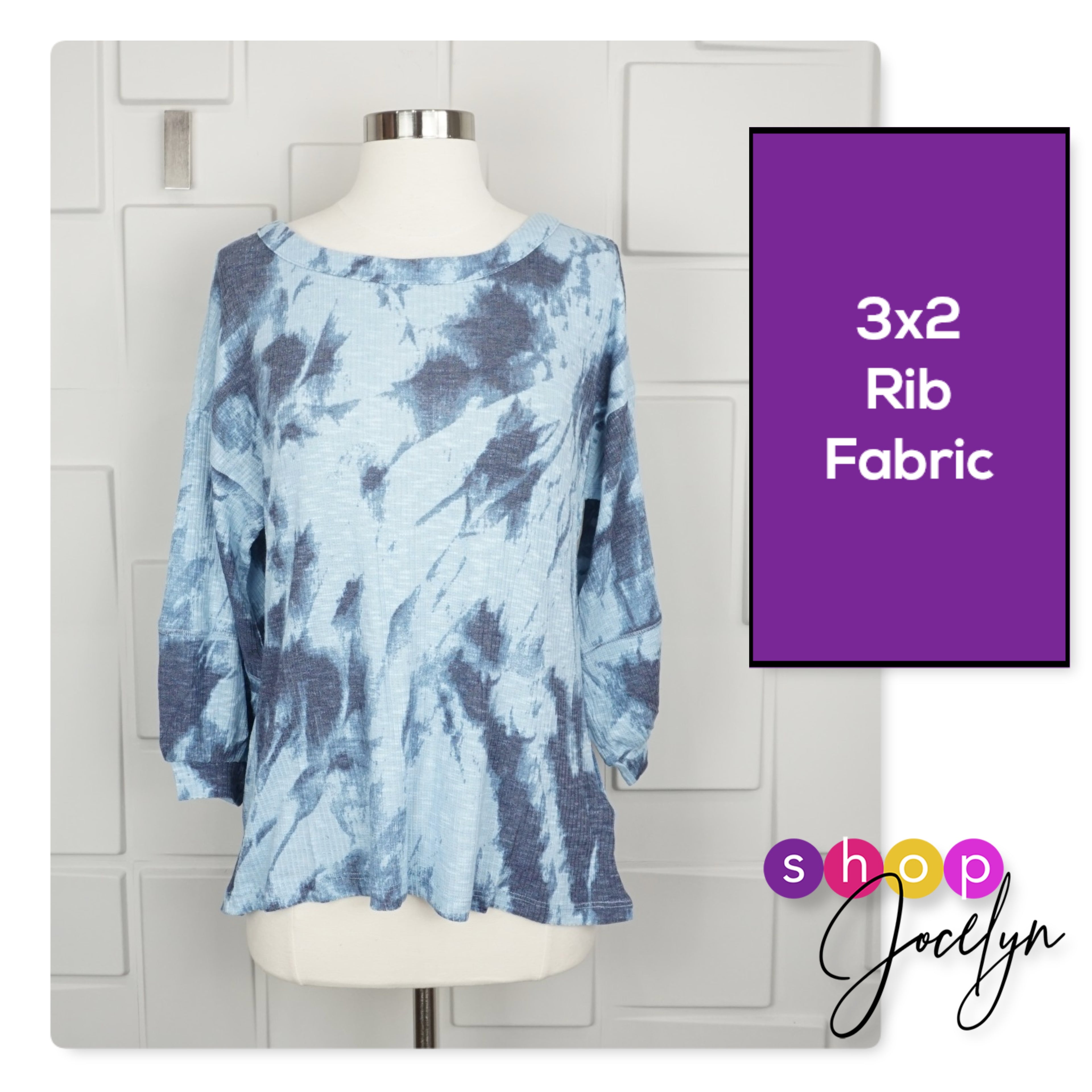 Carla 3/4 Seamed Top