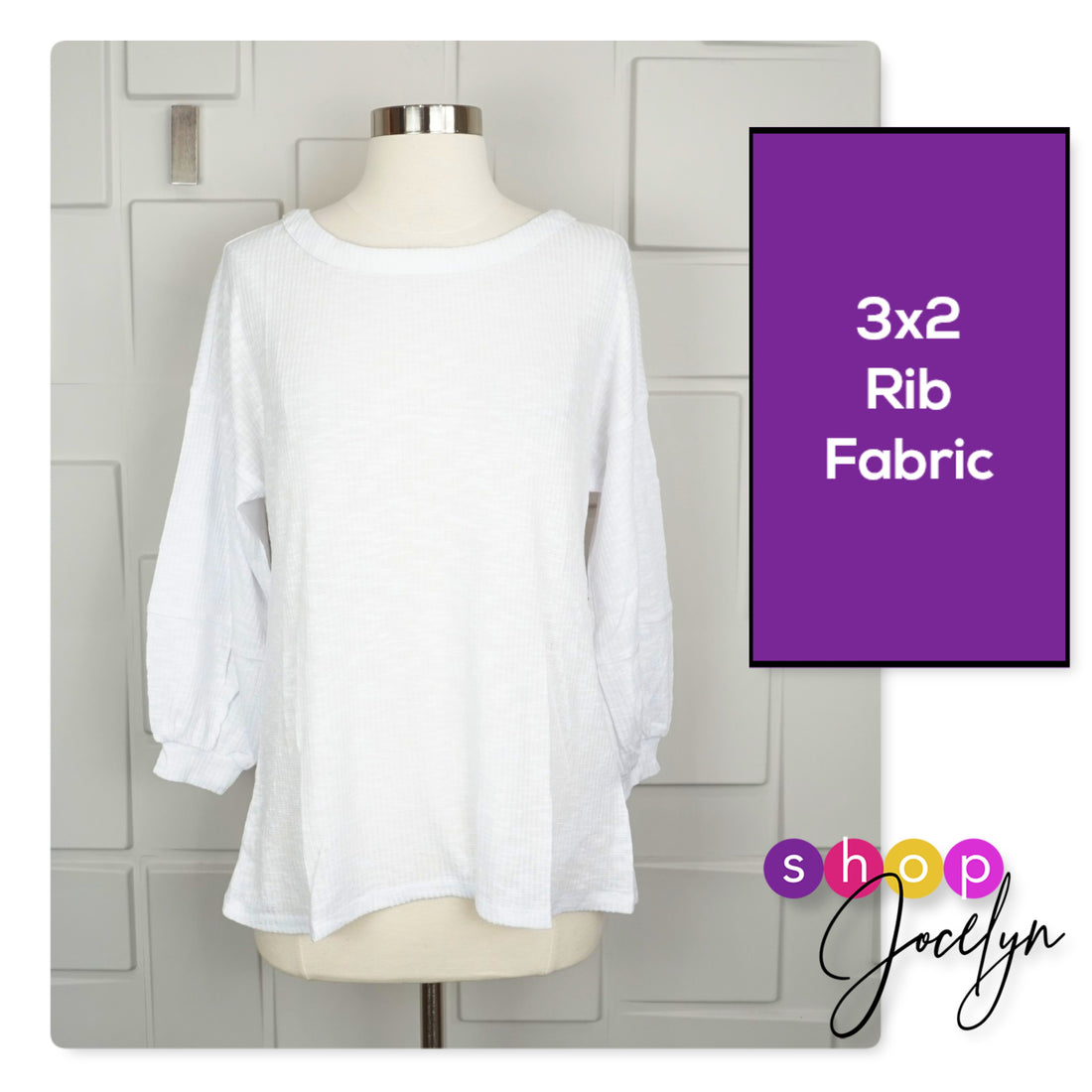 Carla 3/4 Seamed Top