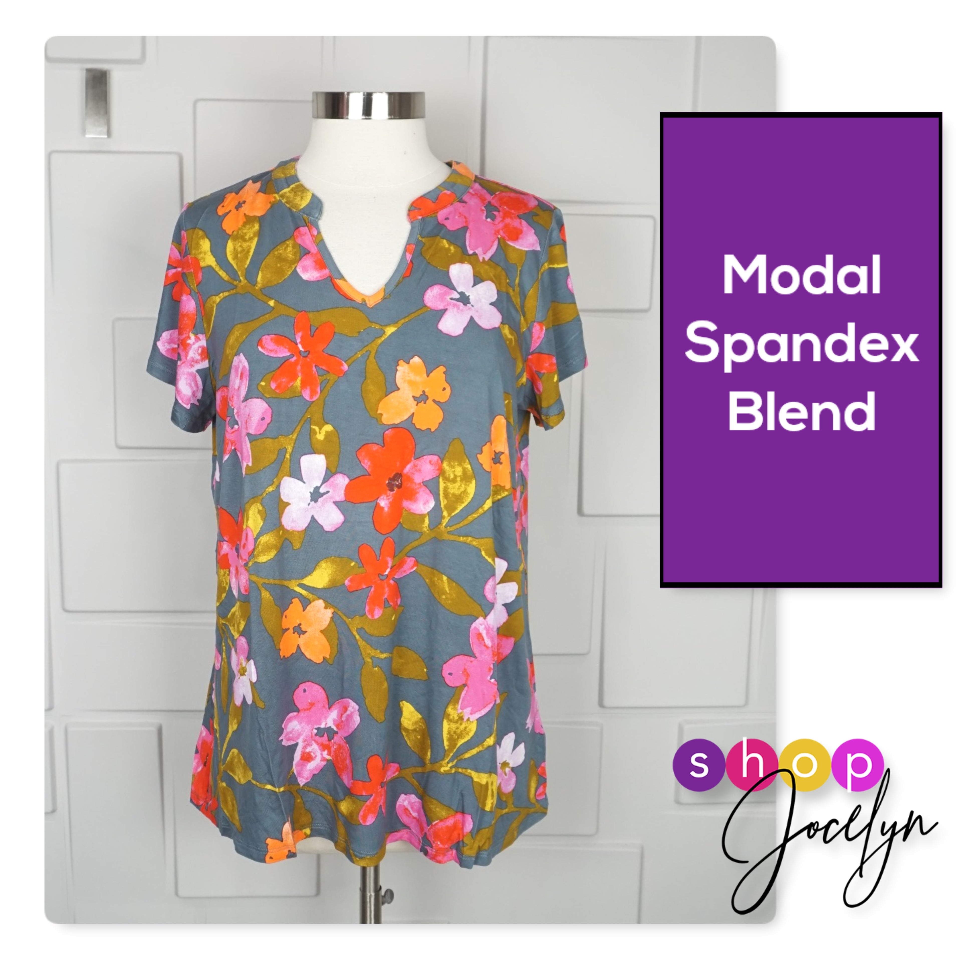 Layla Mandarin Split Collar Top