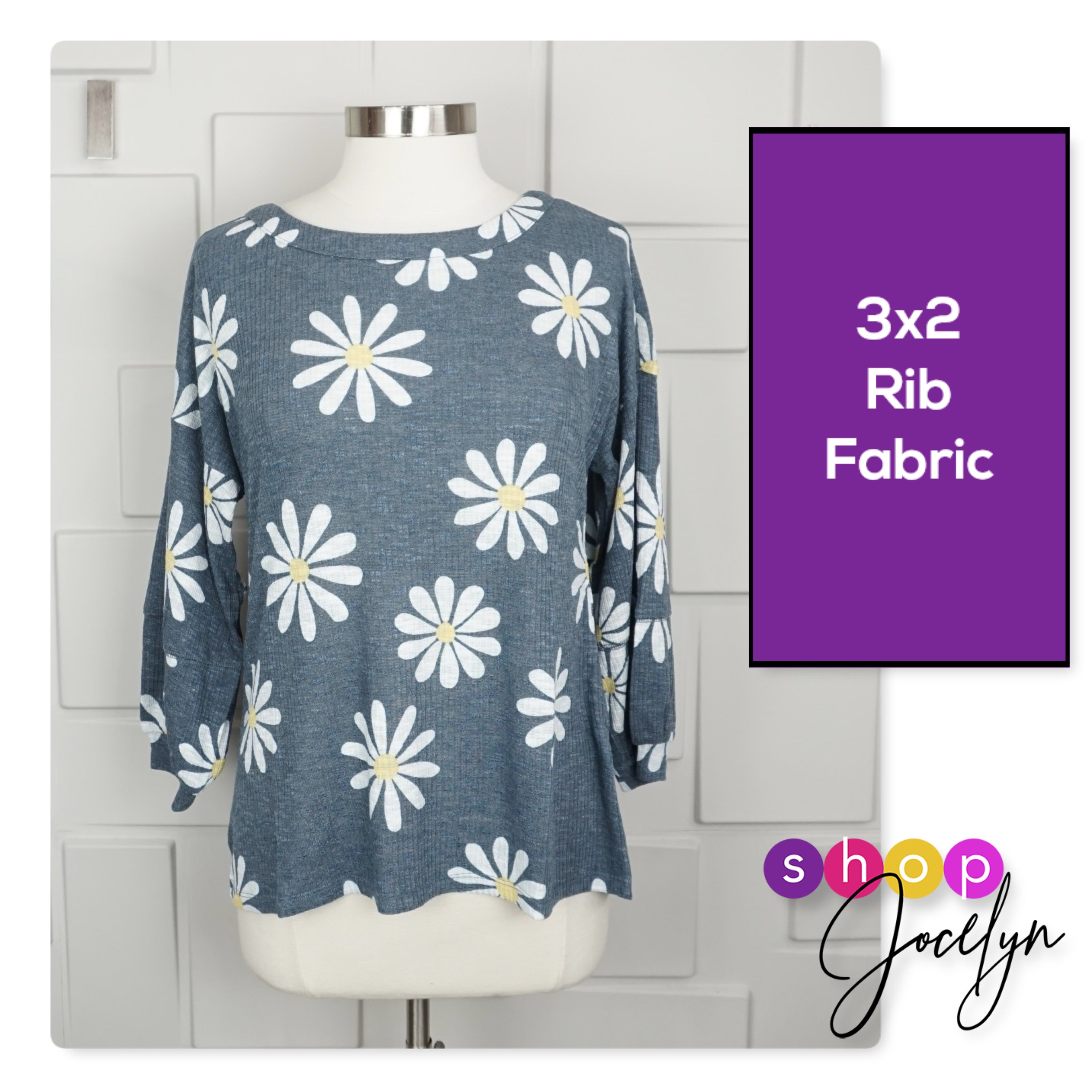 Carla 3/4 Seamed Top