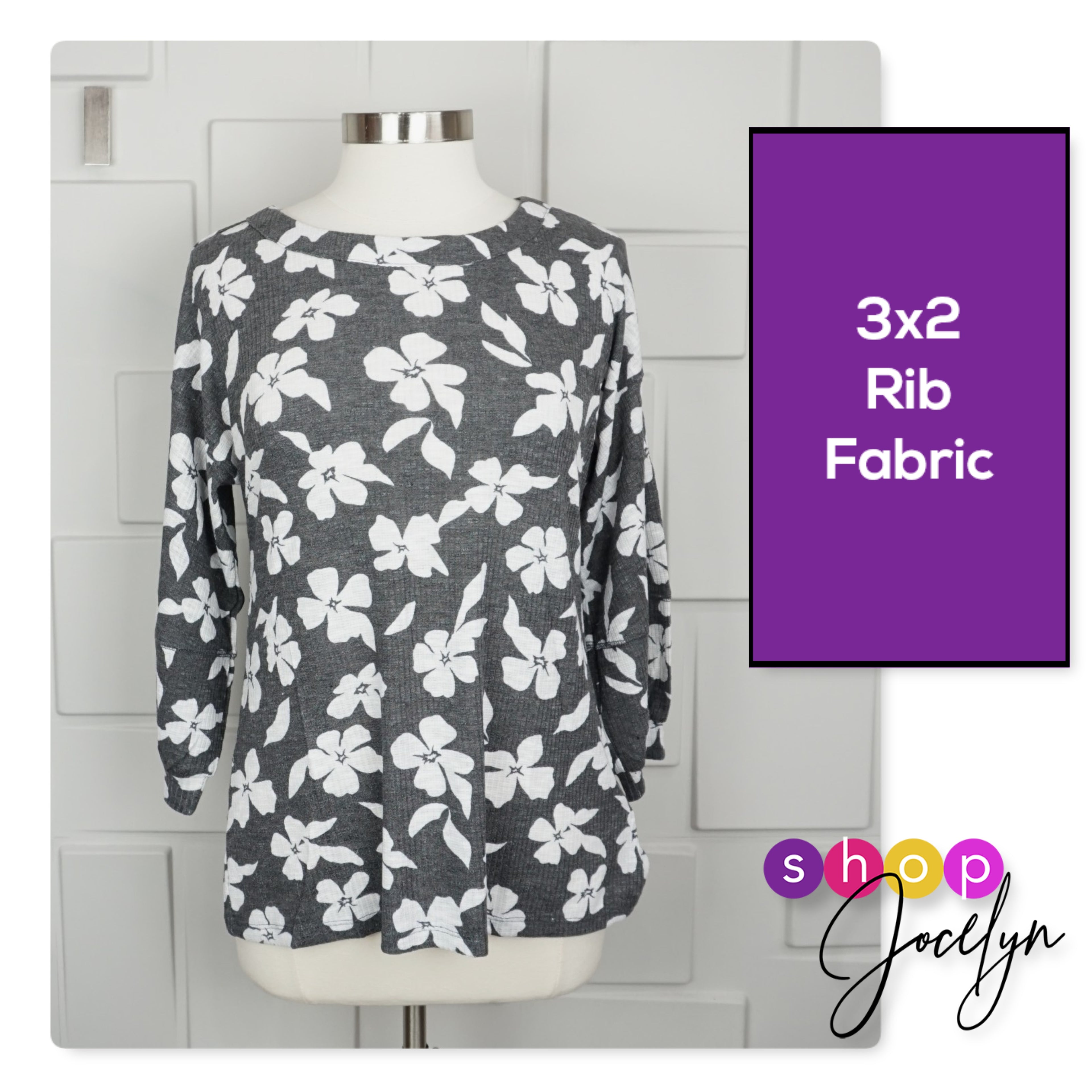 Carla 3/4 Seamed Top