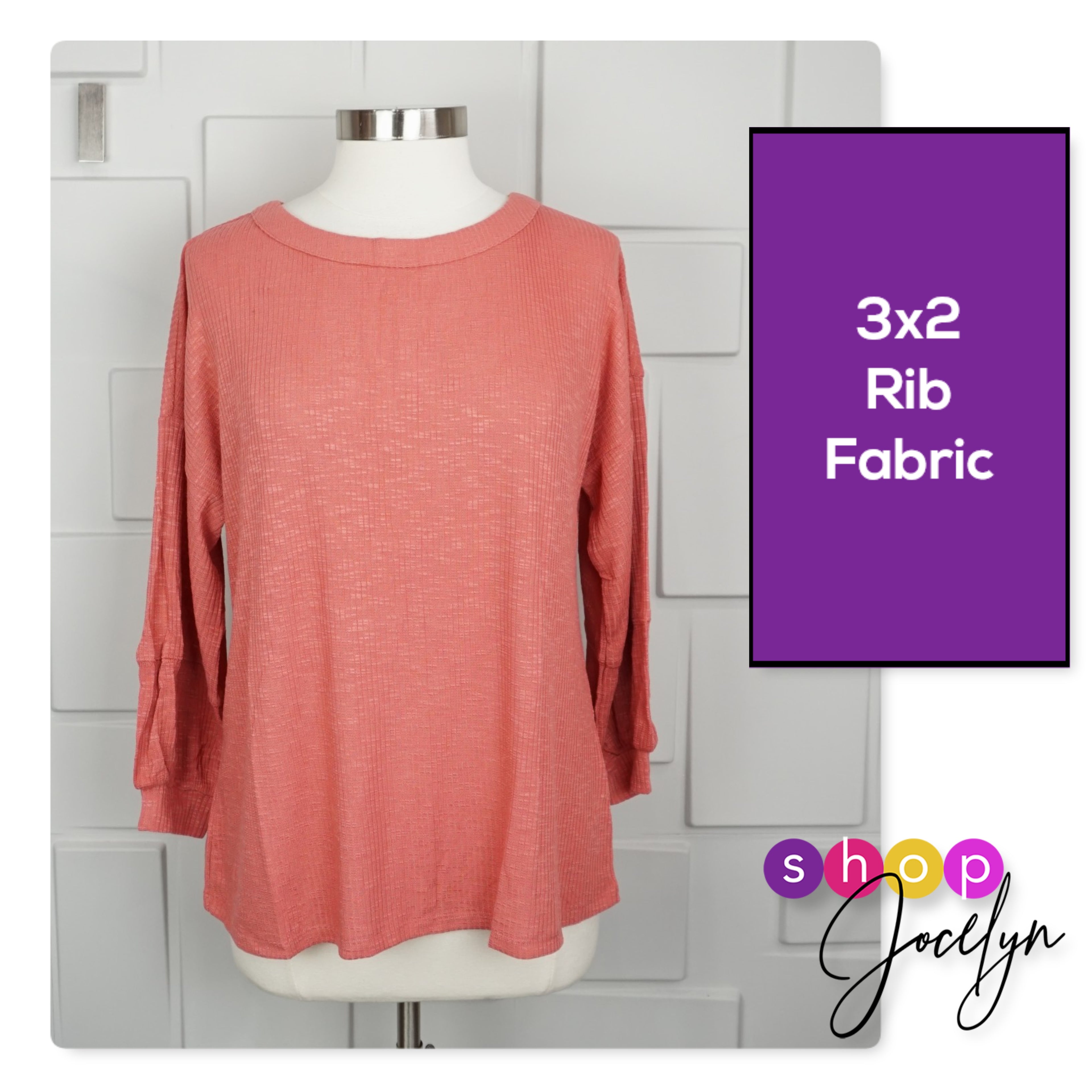 Carla 3/4 Seamed Top