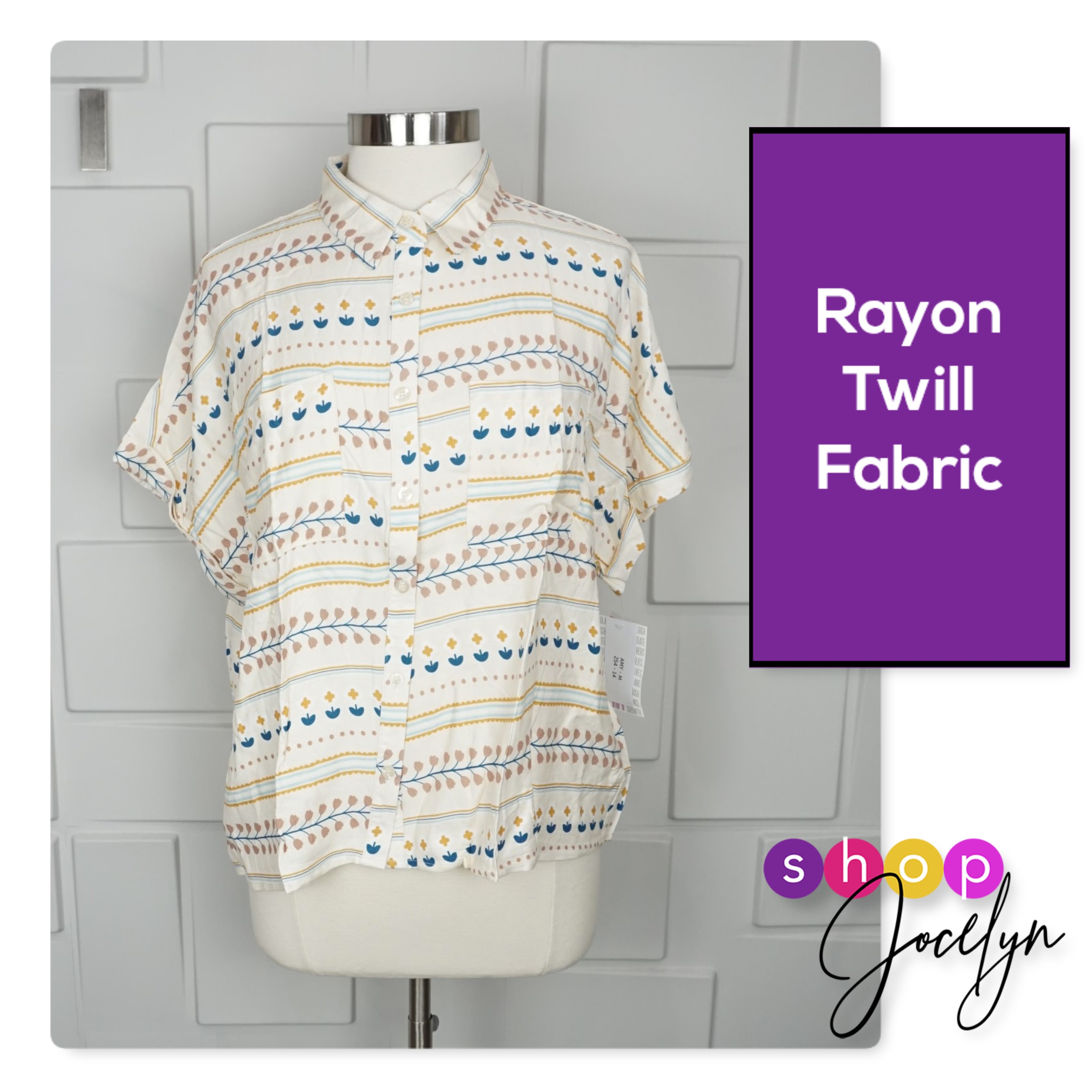 Amy Boxy Button-Up Top