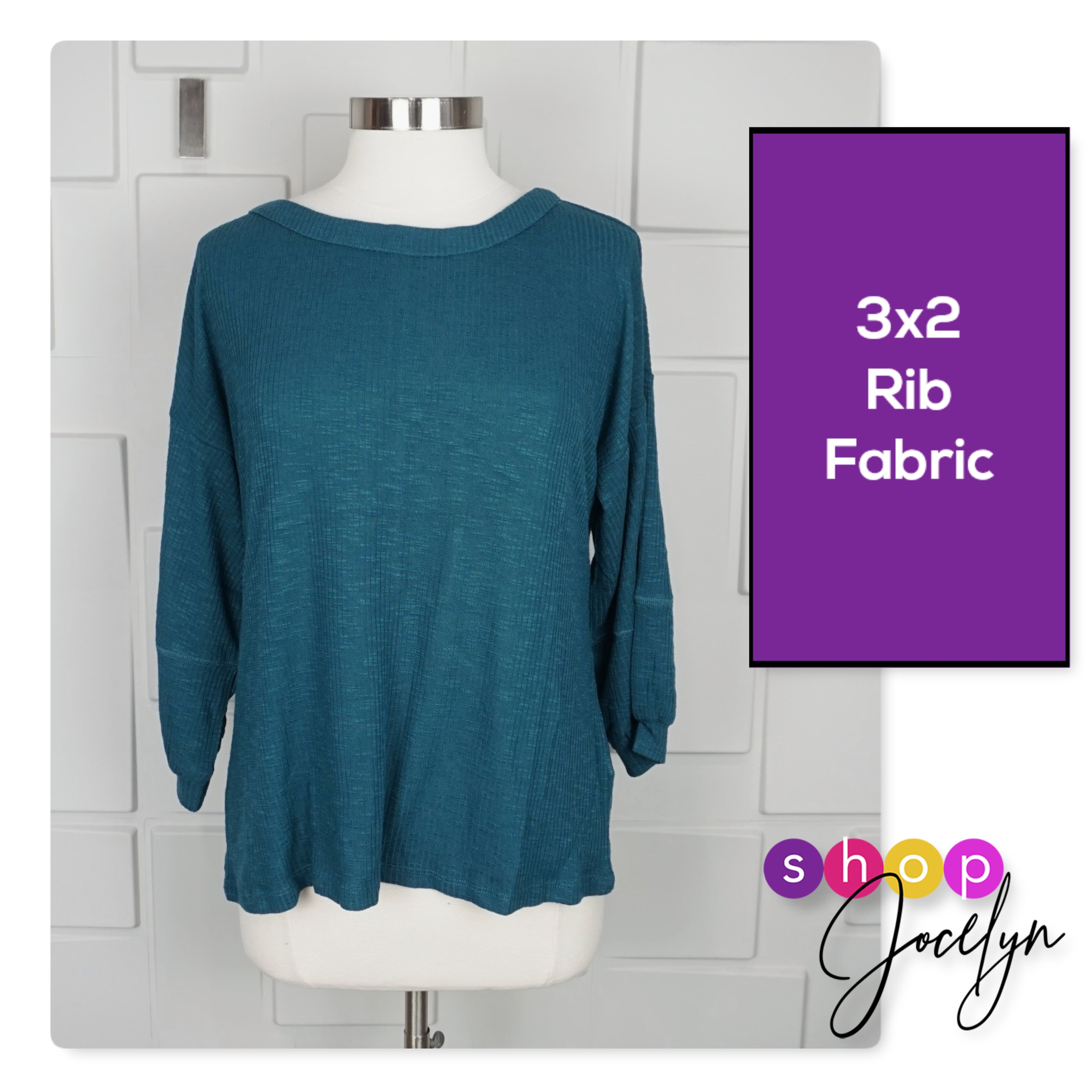 Carla 3/4 Seamed Top
