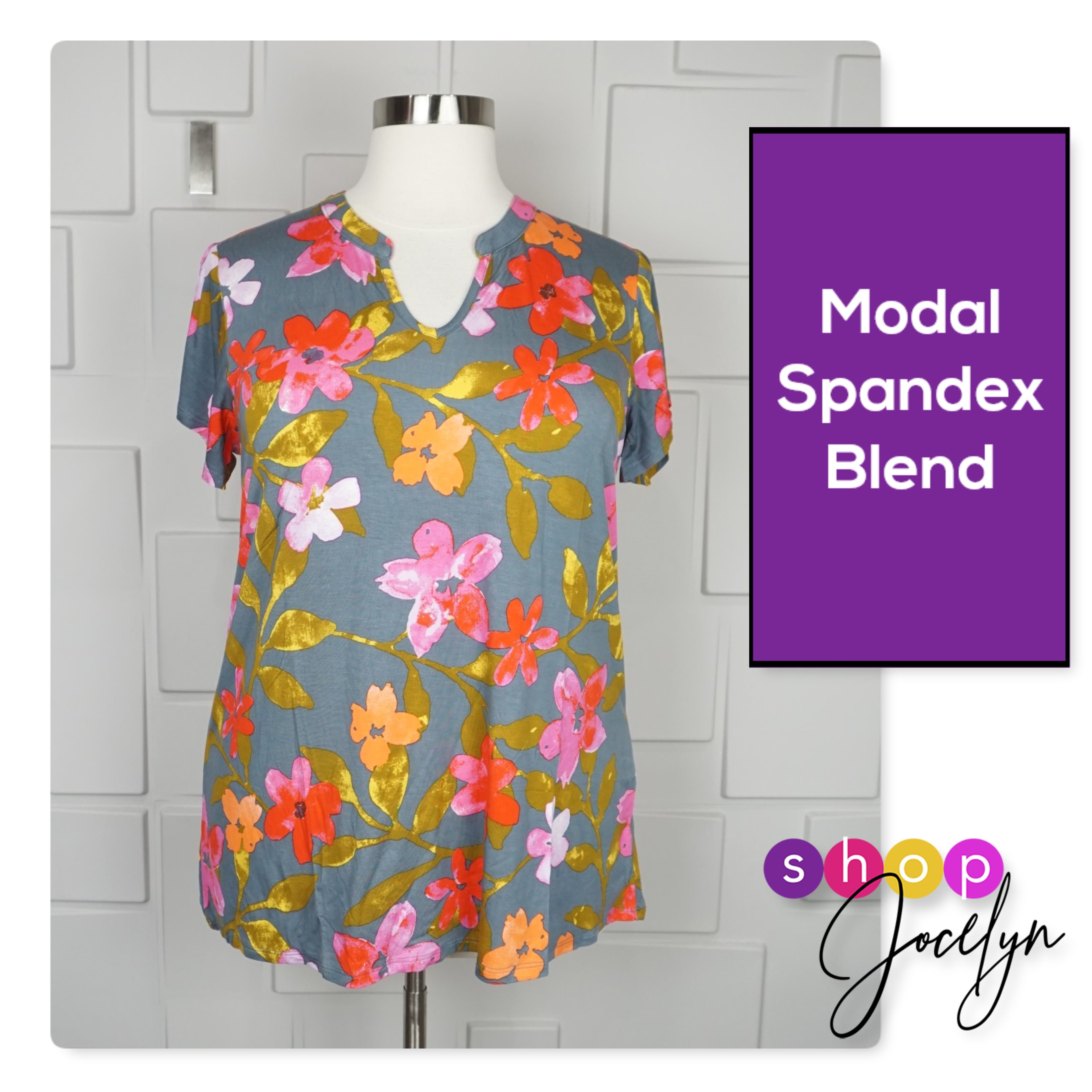 Layla Mandarin Split Collar Top