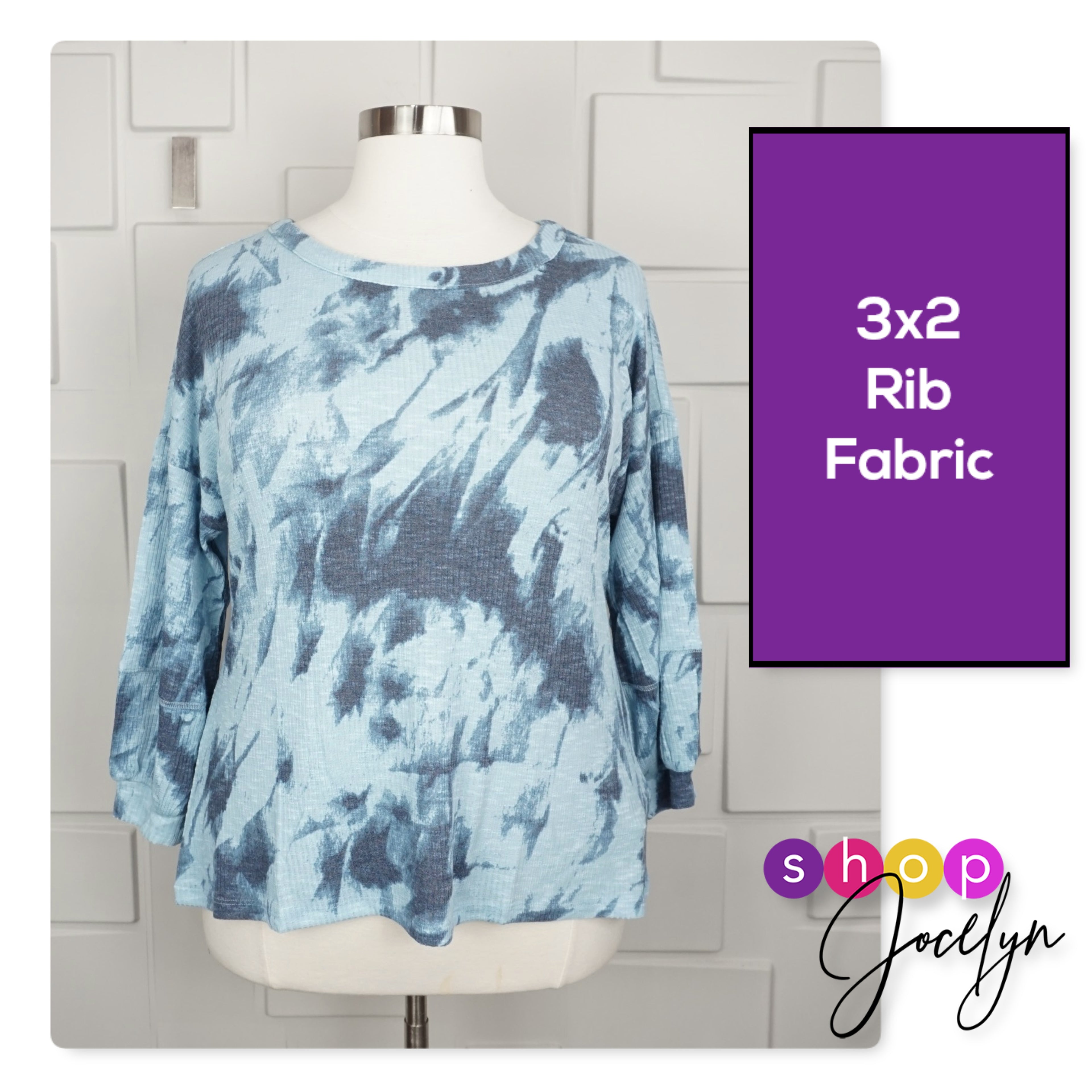 Carla 3/4 Seamed Top