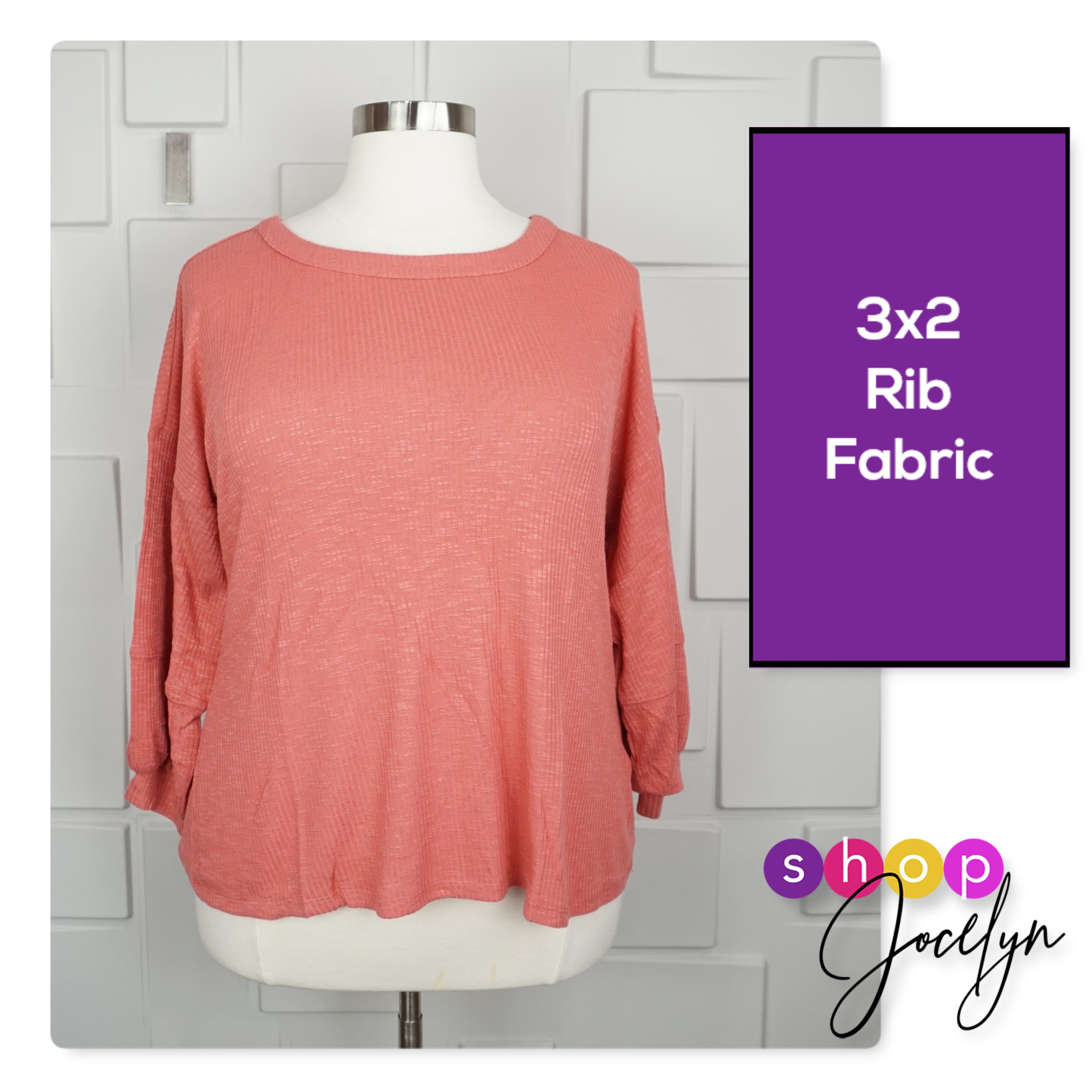 Carla 3/4 Seamed Top