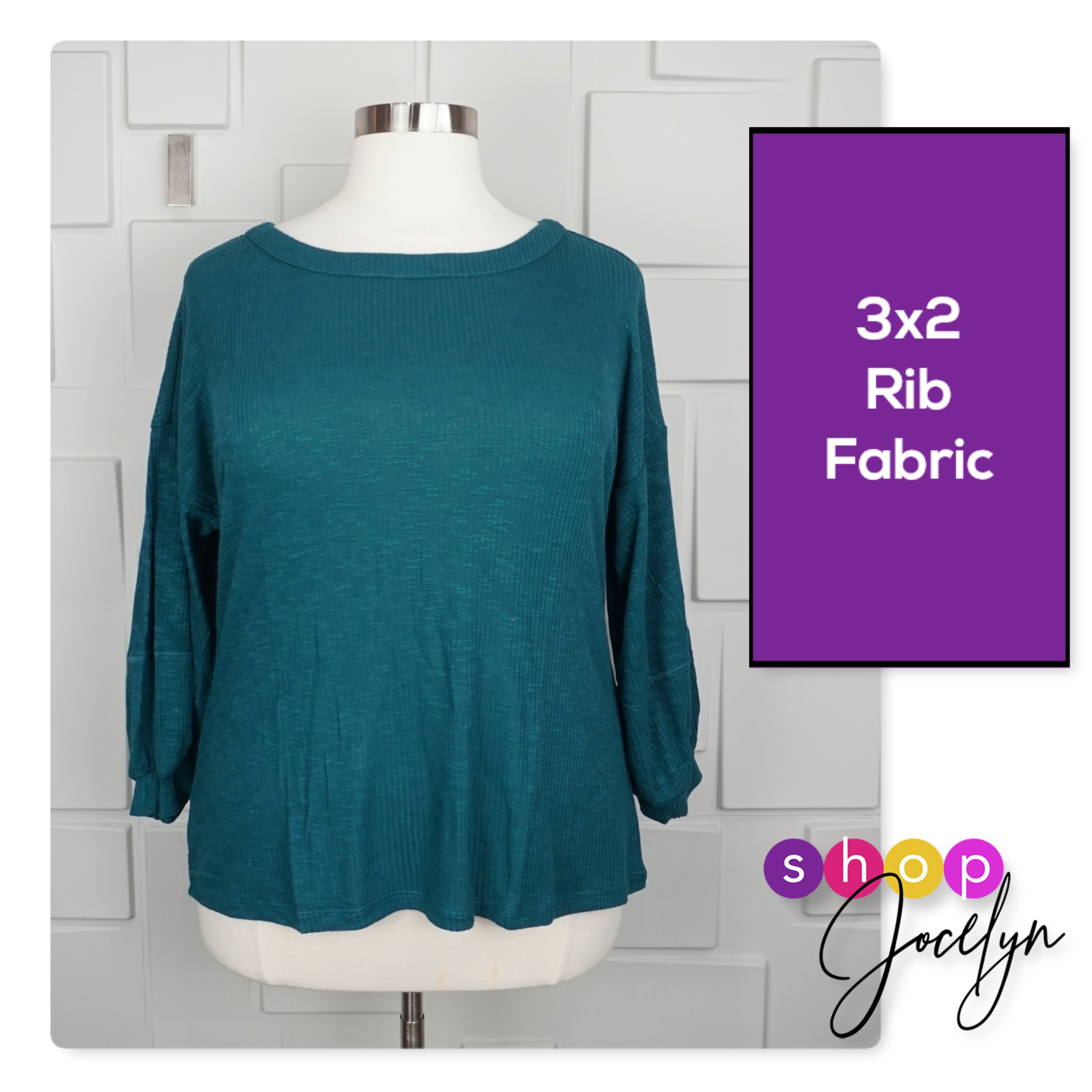 Carla 3/4 Seamed Top