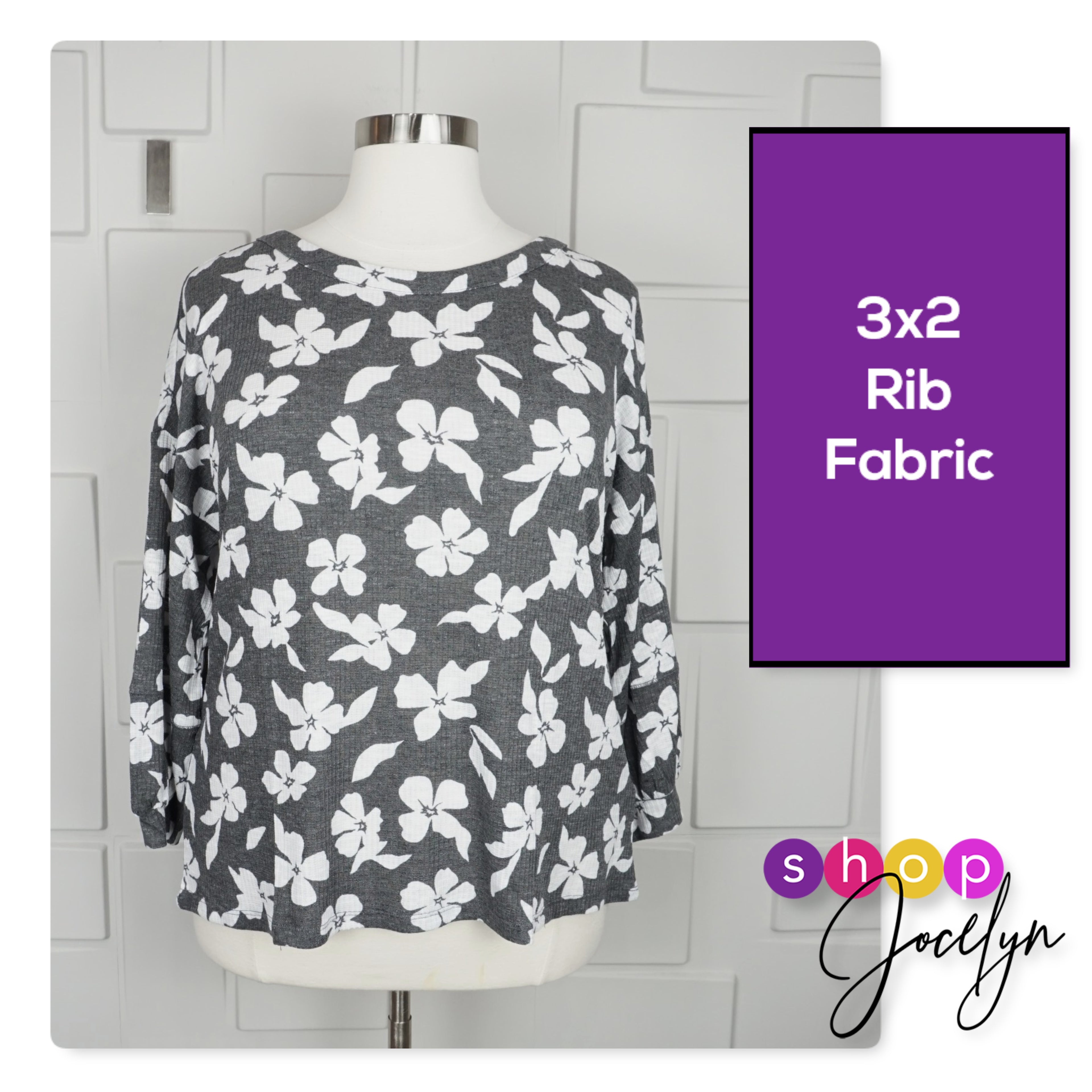 Carla 3/4 Seamed Top
