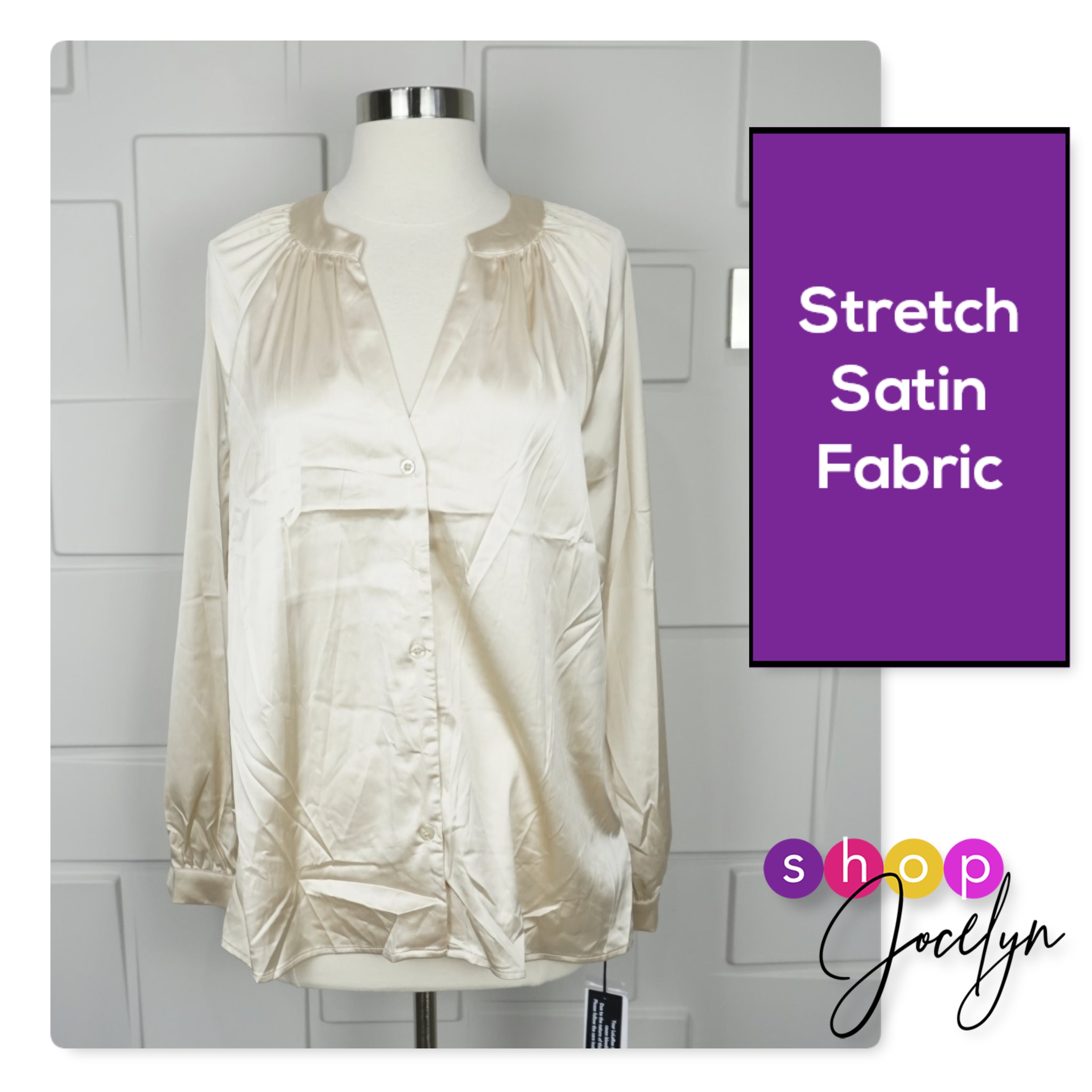 LUXE Celeste Satin Blouse