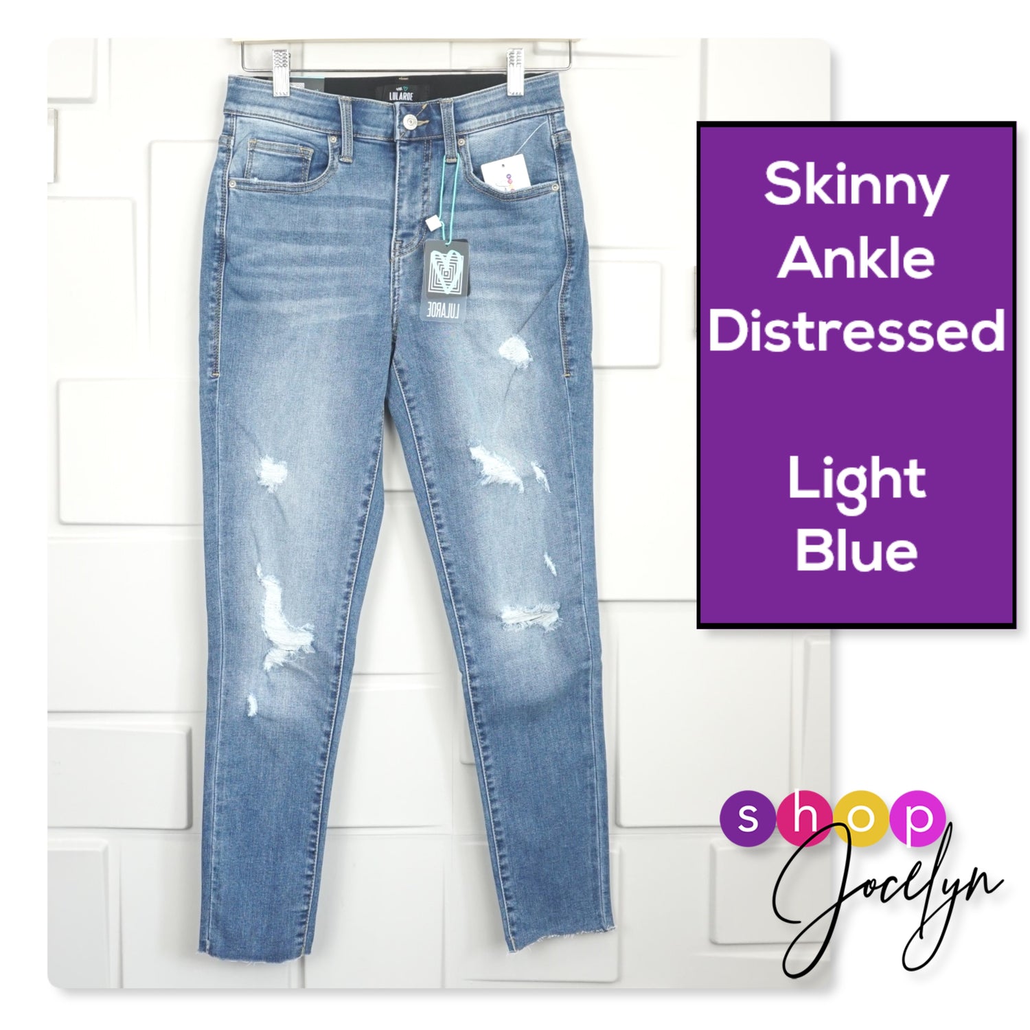 Jax Distressed Denim Skinny Jeans
