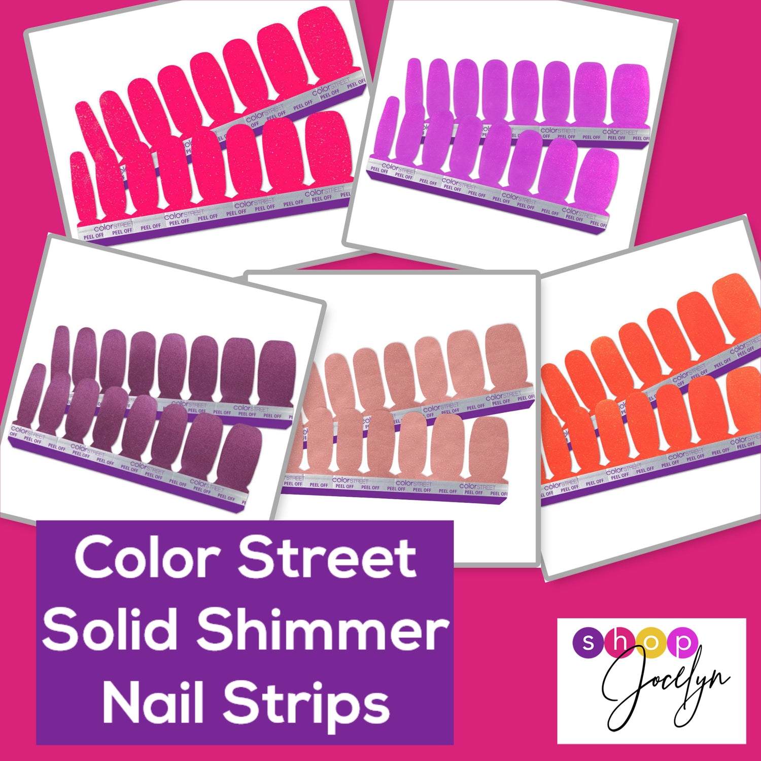 Nail Strips - Solid Shimmer Finish