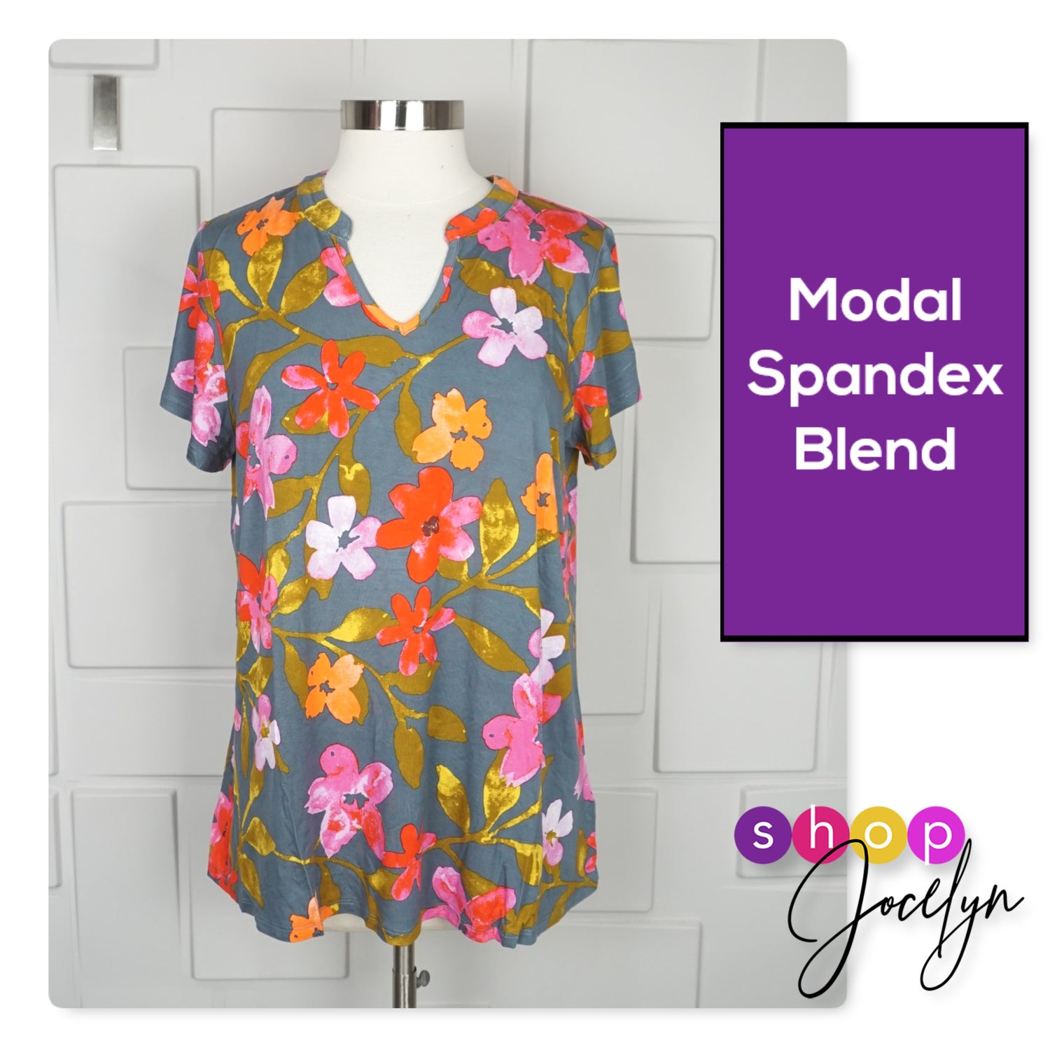 Layla Mandarin Split Collar Top