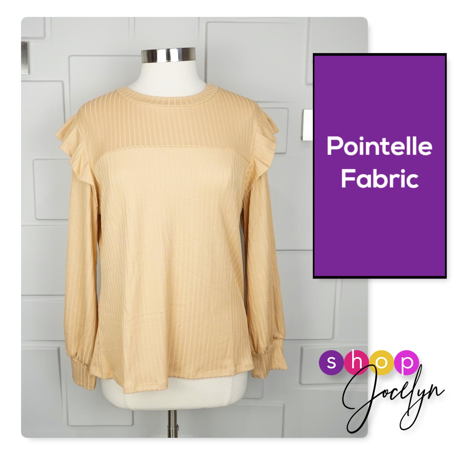 Brielle Ruffle Shoulder Long Sleeve Top