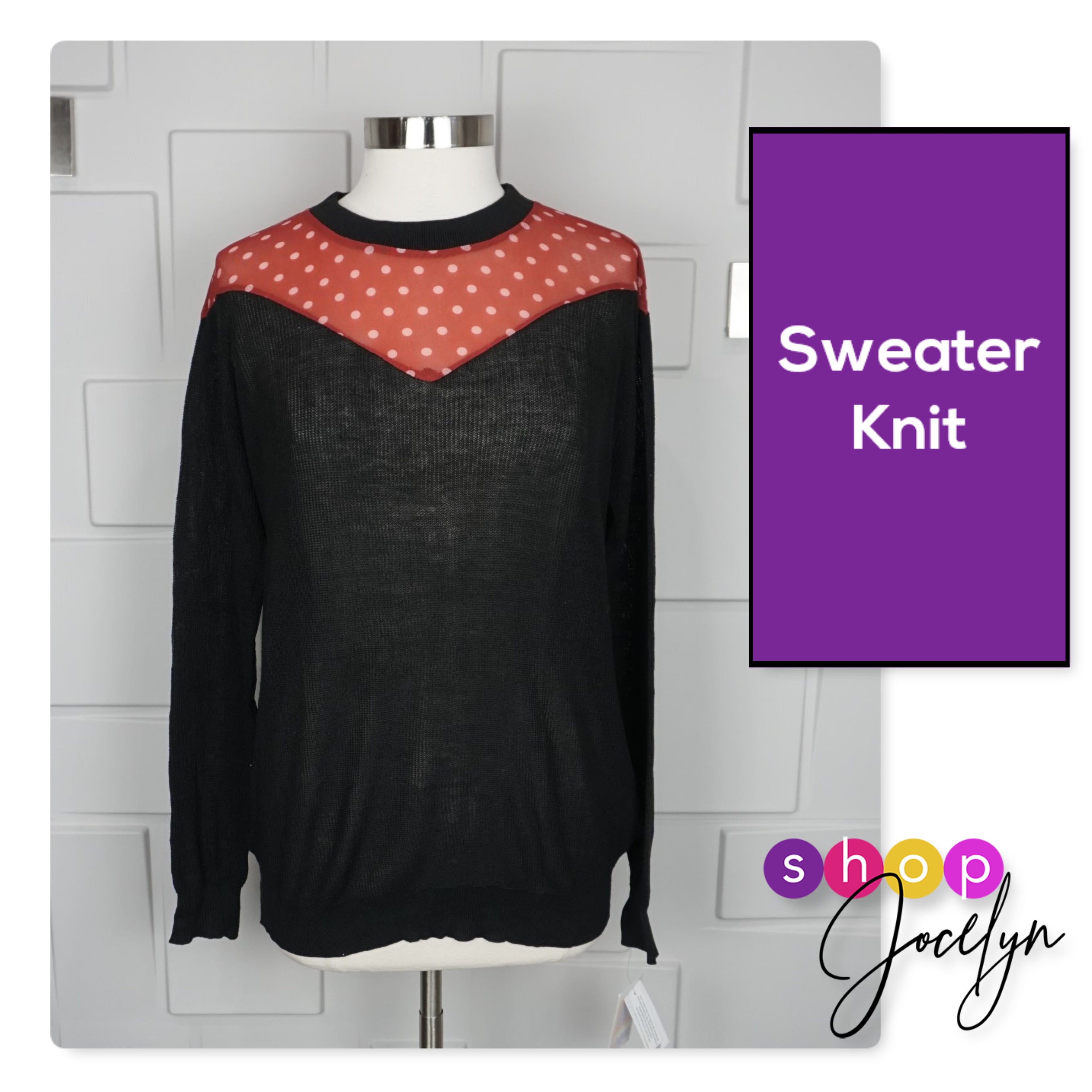 Lizzy Long Sleeve Mesh Sweater