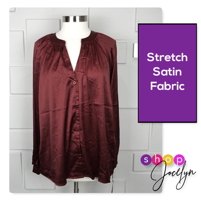 LUXE Celeste Satin Blouse