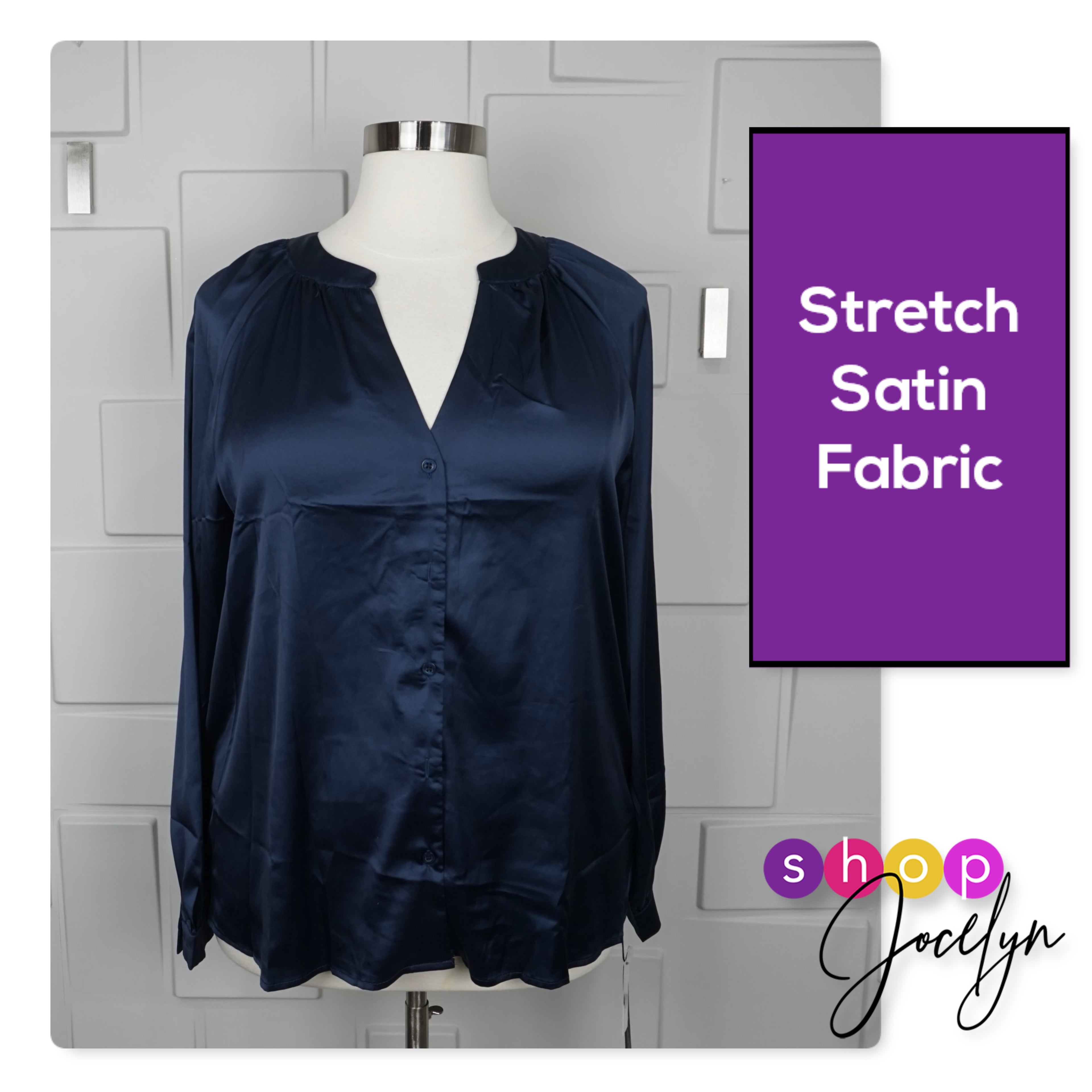 LUXE Celeste Satin Blouse