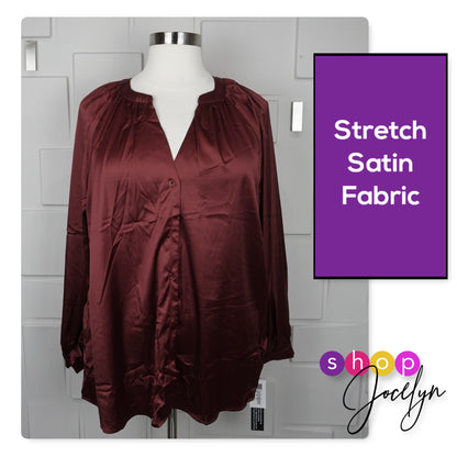 LUXE Celeste Satin Blouse