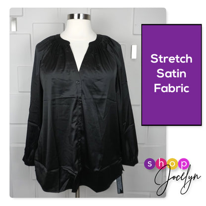 LUXE Celeste Satin Blouse