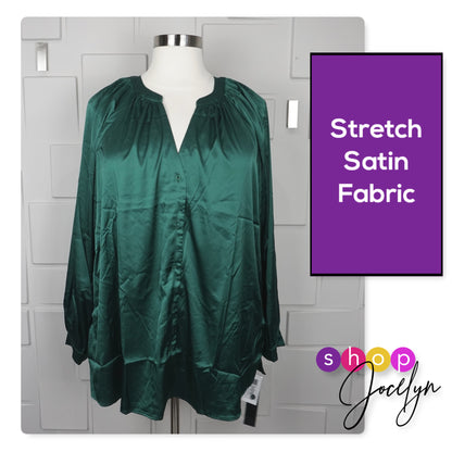 LUXE Celeste Satin Blouse