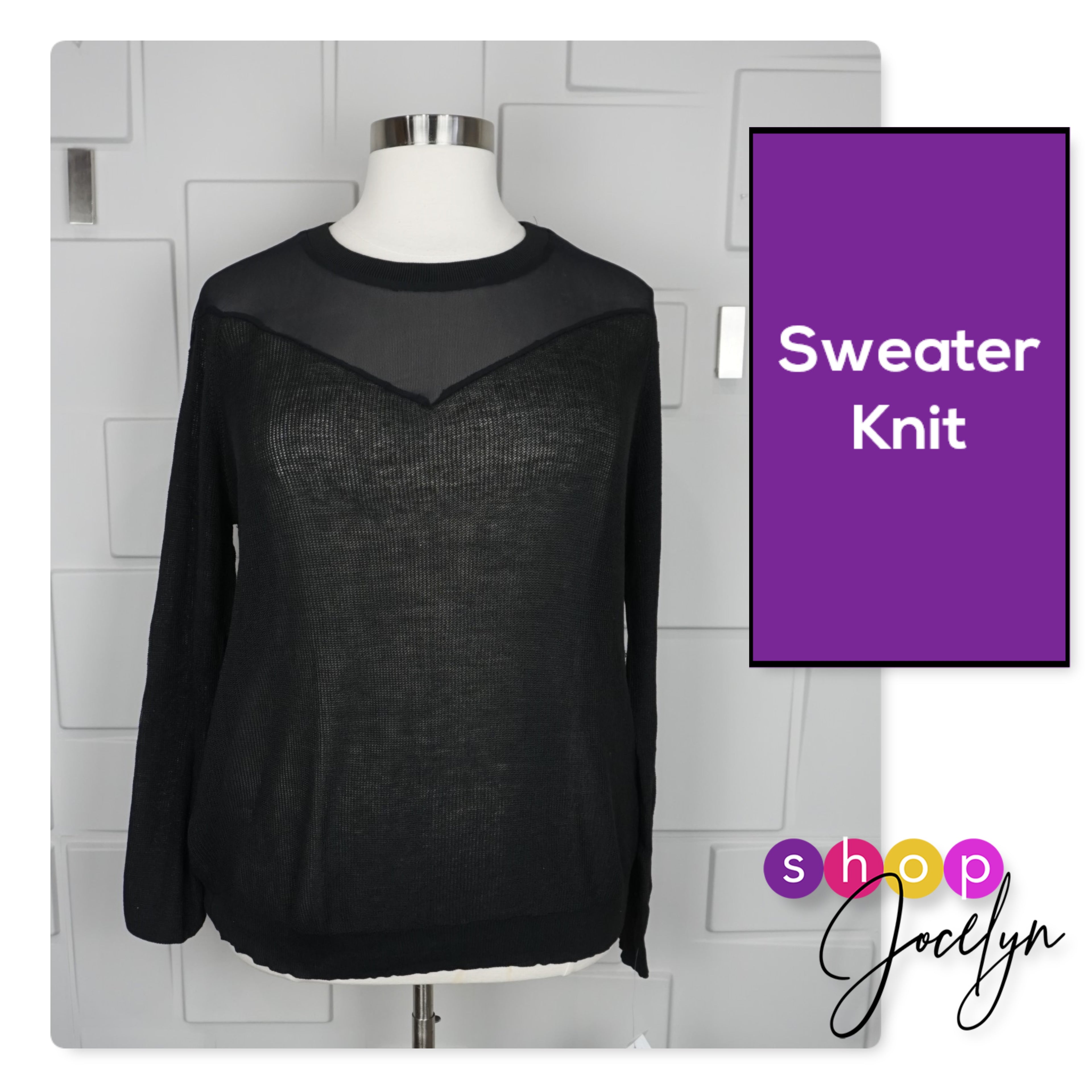 Lizzy Long Sleeve Mesh Sweater