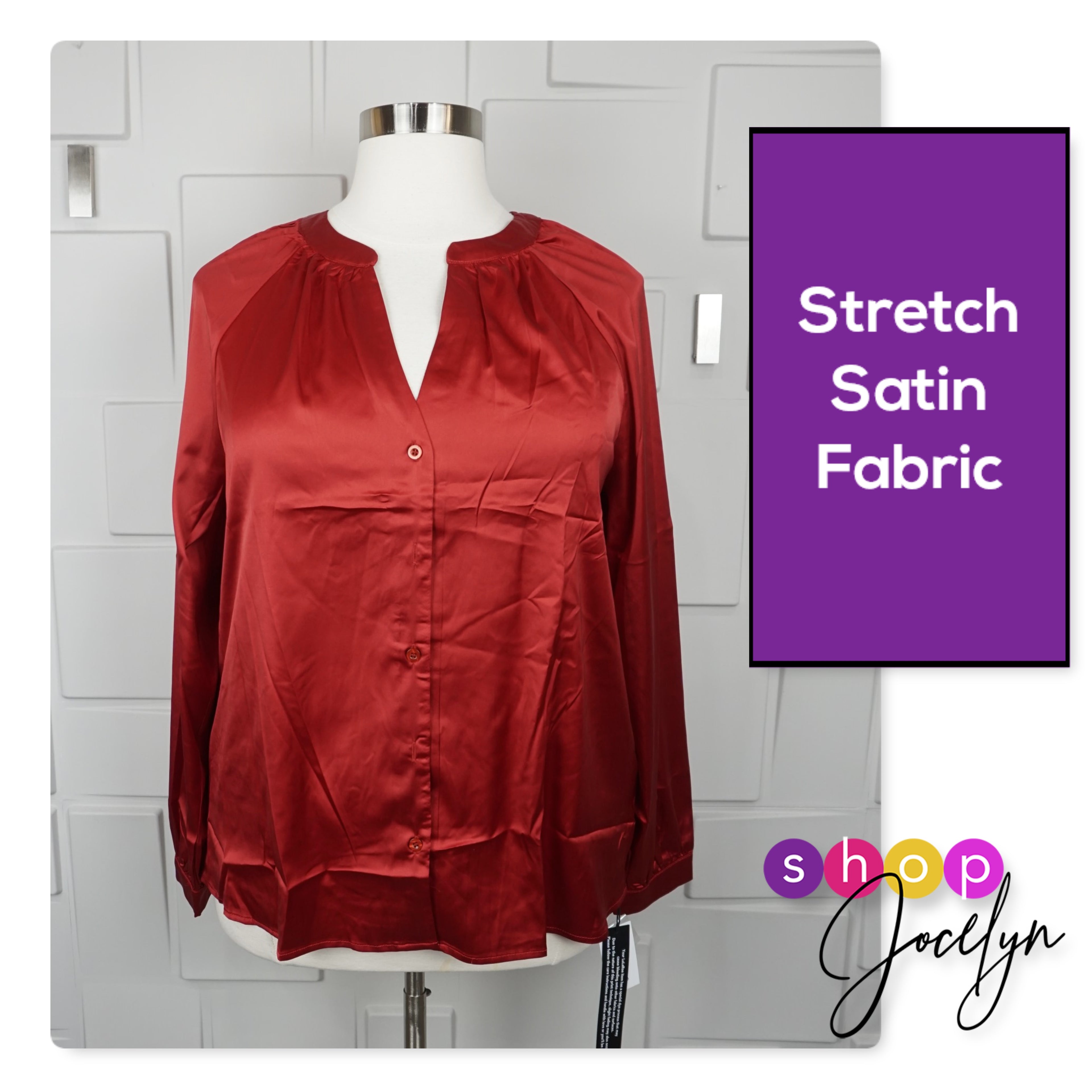 LUXE Celeste Satin Blouse