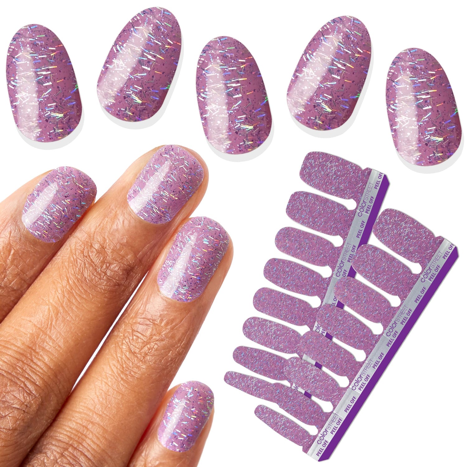 Nail Strips - Solid Sparkle Finish