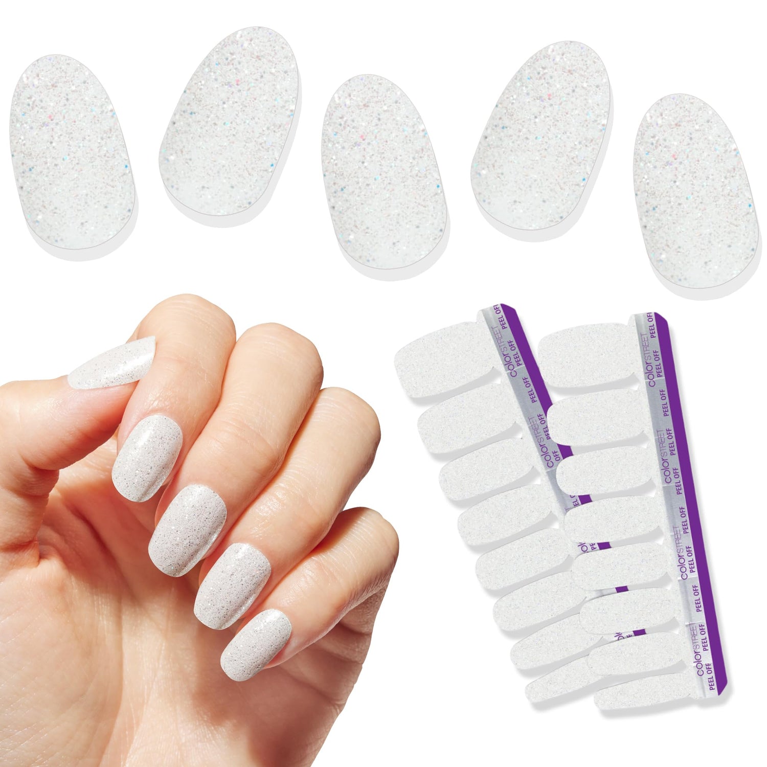 Nail Strips - Solid Sparkle Finish