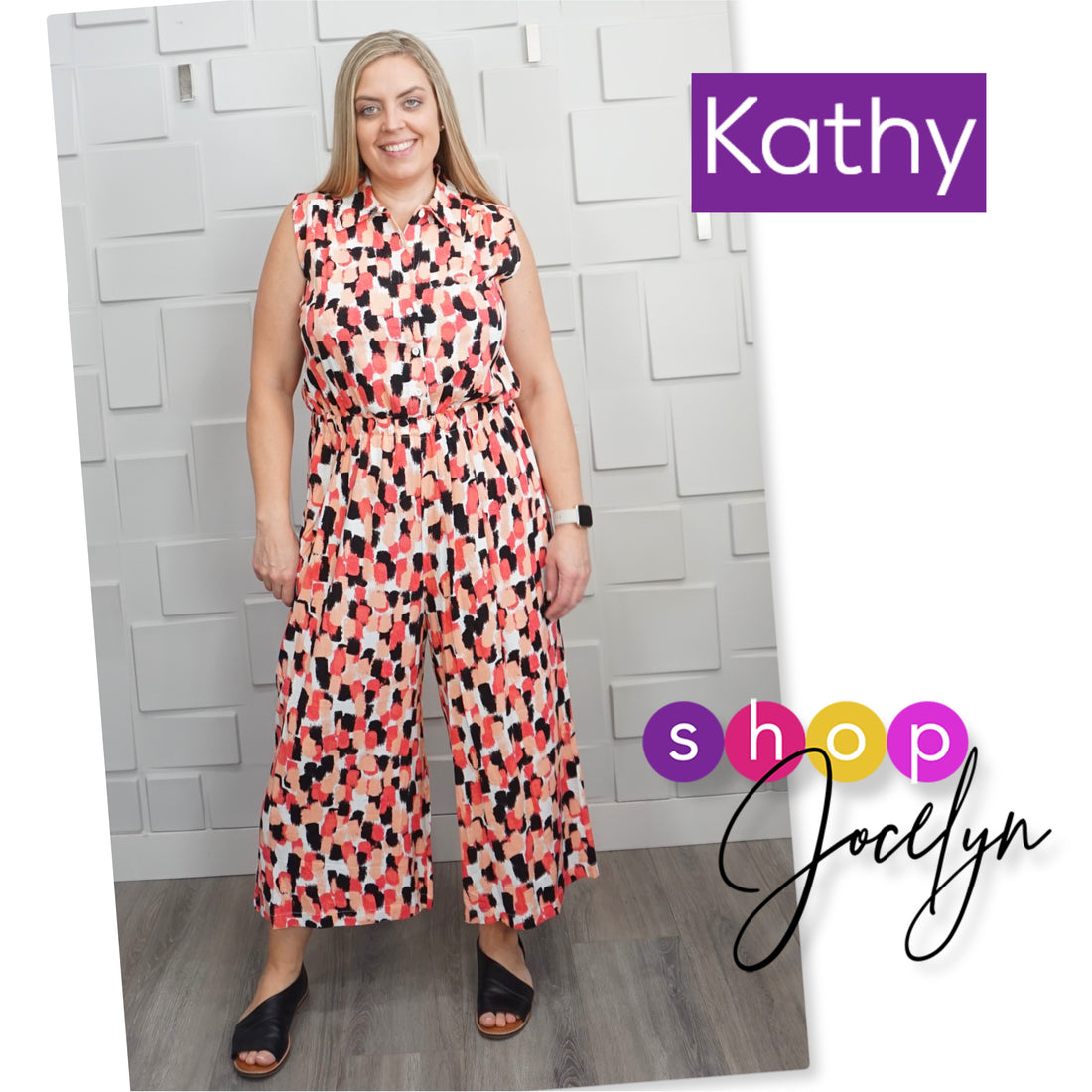 Kathy Collared Button Jumpsuit