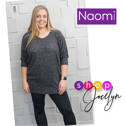 Naomi 3/4 Sleeve V Neck Tunic