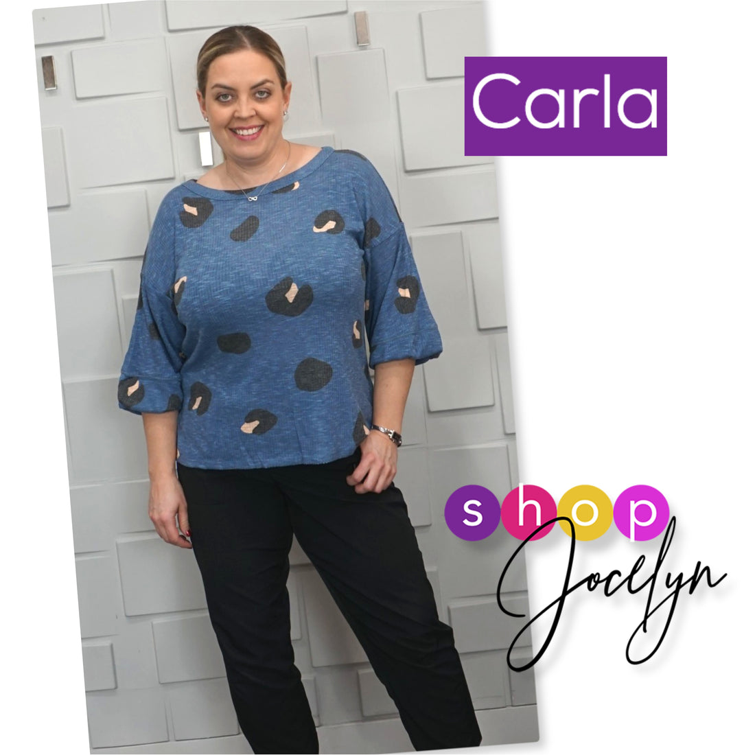 Carla 3/4 Seamed Top