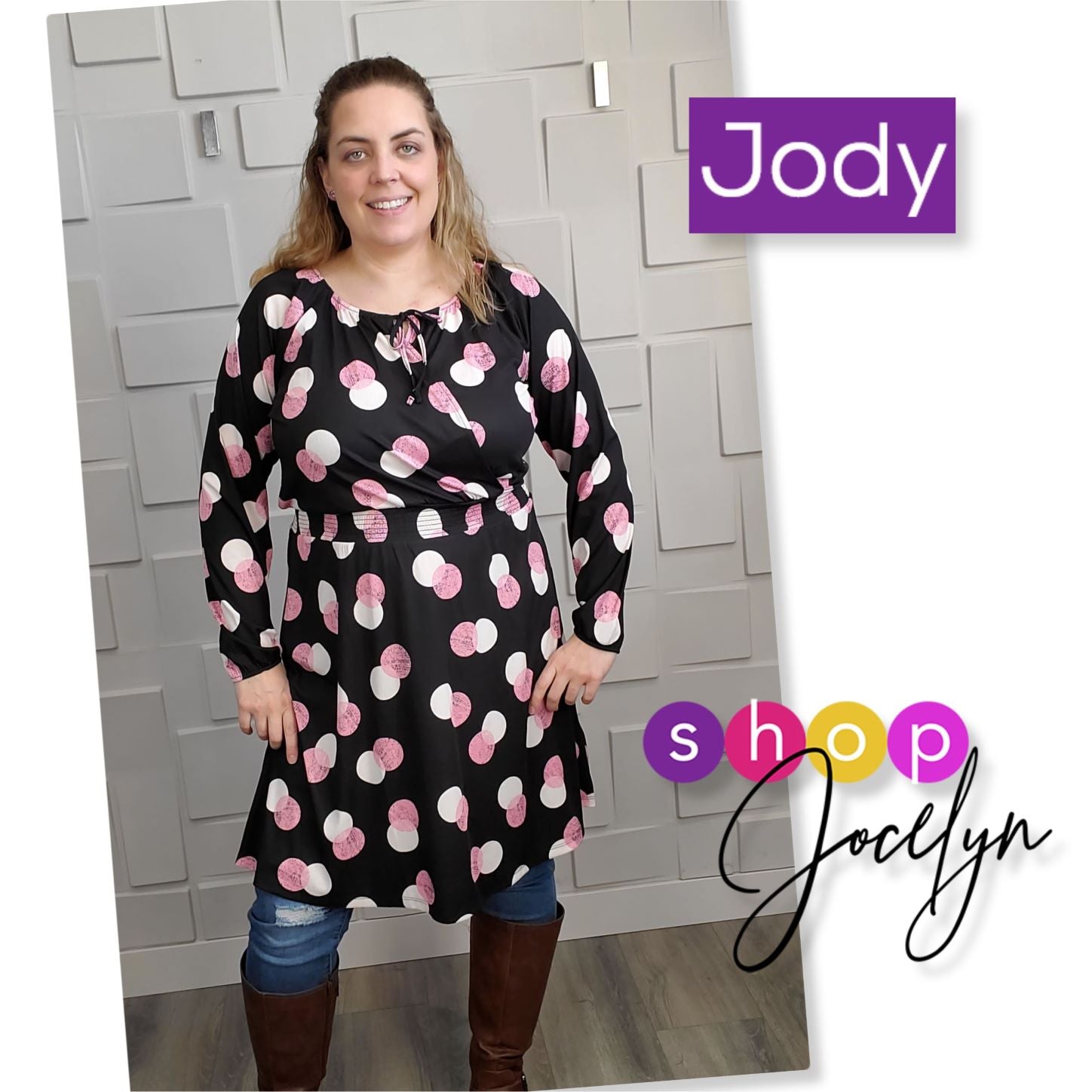 Jody Long Sleeve Peasant Dress