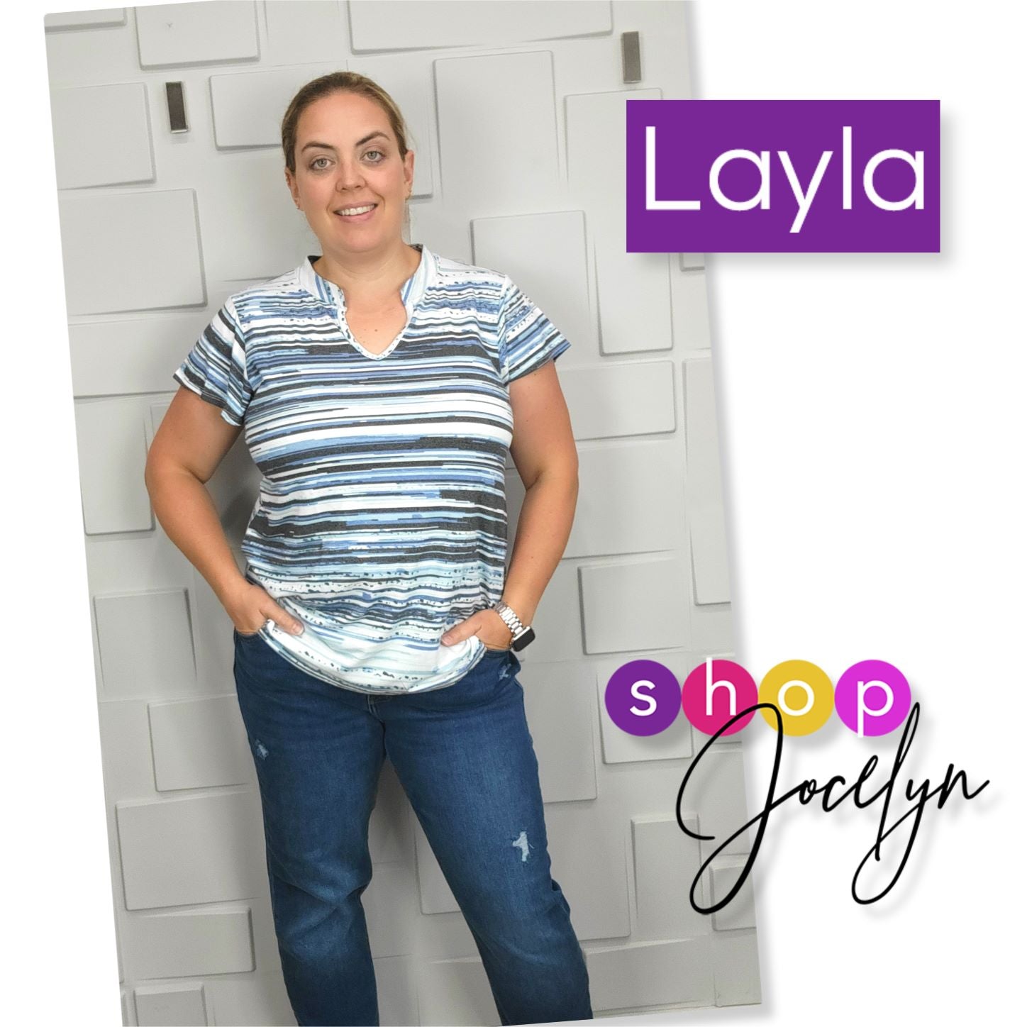 Layla Mandarin Split Collar Top