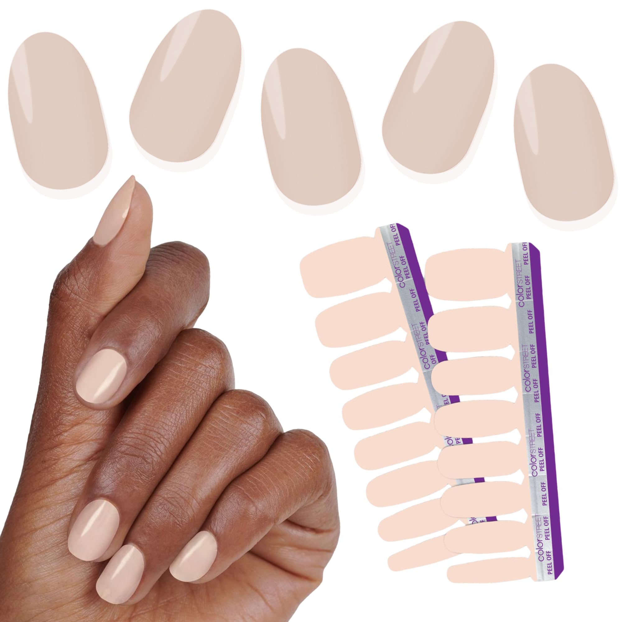 Nail Strips - Solid Cream Finish